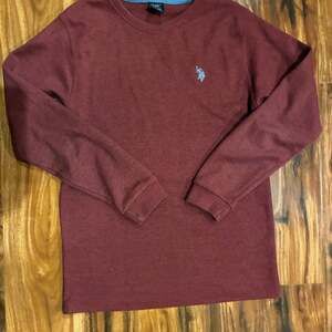 Us Polo Assn Sweater Mens Medium Red Pullover Crew Neck Casual Sweatshirt